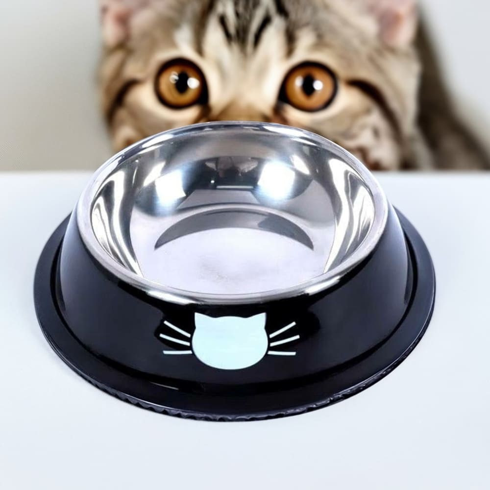 Cat Bowl Stainless Steel - Slip Resistant - Cat Stainless