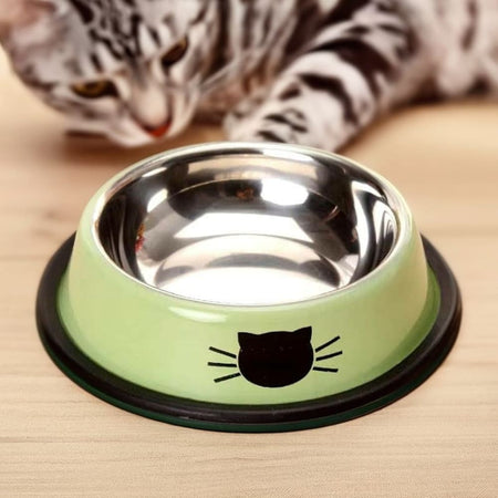 Cat Bowl Stainless Steel - Slip Resistant - Cat Stainless