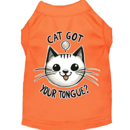 Cat Got Your Tongue? Screen Print Pet Shirt - Screen Print