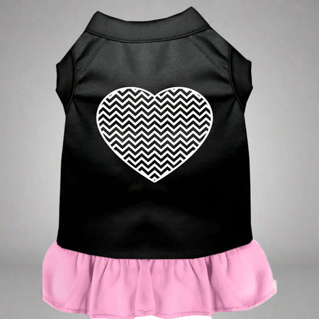 Chevron Heart Dog Dress - Pet Dress