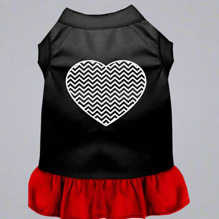 Chevron Heart Dog Dress - Pet Dress