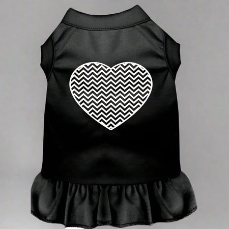 Chevron Heart Dog Dress - Pet Dress