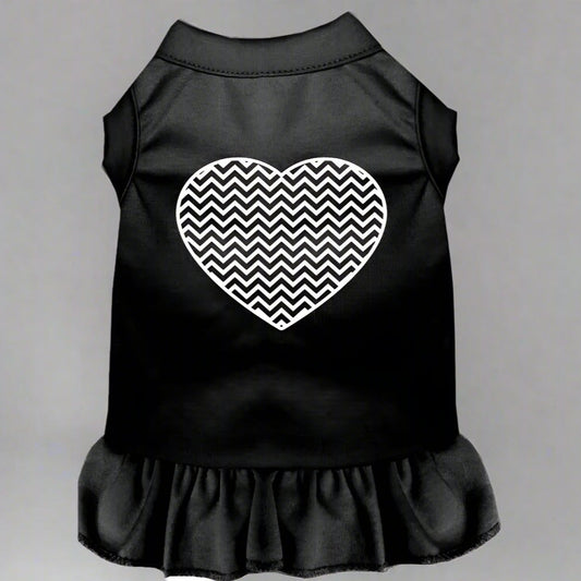 Chevron Heart Dog Dress - Pet Dress