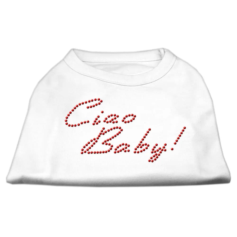 Ciao Baby! Rhinestone Dog Shirt - Pet Shirt