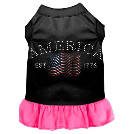 Classic America Rhinestone Dog Dress - Pet Dress