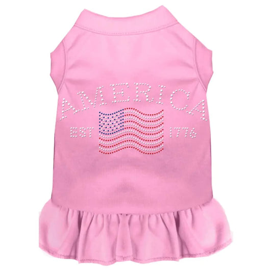 Classic America Rhinestone Dog Dress - Pet Dress