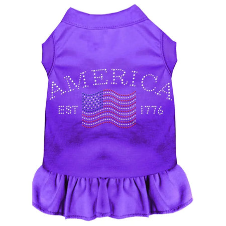Classic America Rhinestone Dog Dress - Pet Dress