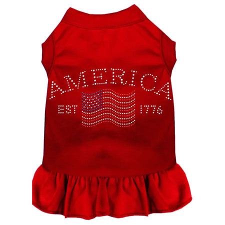 Classic America Rhinestone Dog Dress - Pet Dress