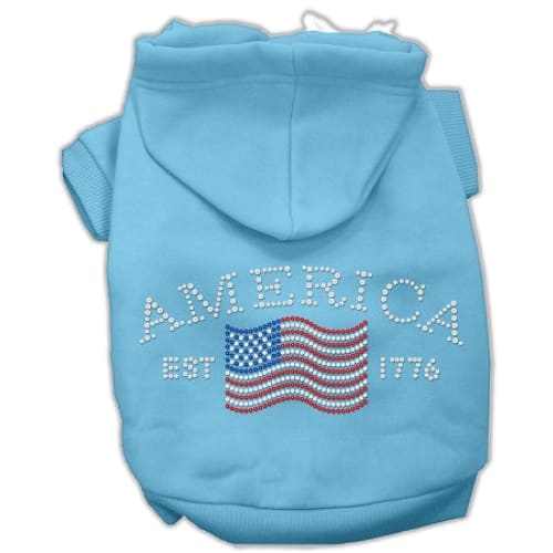Classic America Rhinestone Pet Hoodie - Pet Hoodies