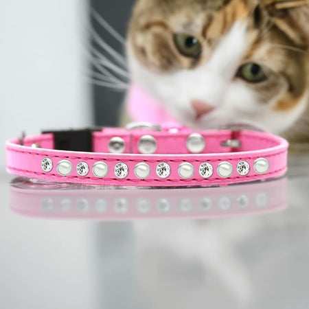 Clear Jewel Breakaway Cat Safety Collar - Cat Collars