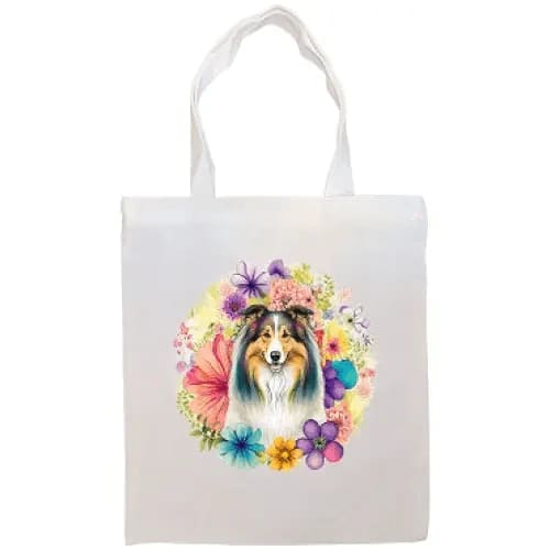 Collie Canvas Tote Bag - Tote Bag