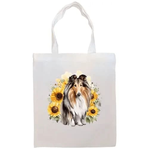 Collie Canvas Tote Bag - Tote Bag