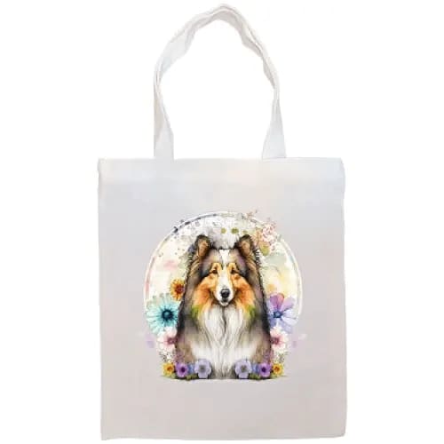 Collie Canvas Tote Bag - Tote Bag