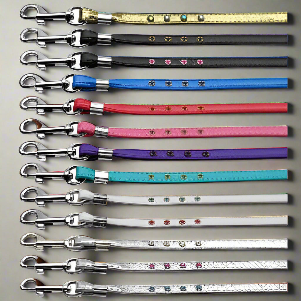 Colored Crystal Rhinestone Leashes - Dog Leashes