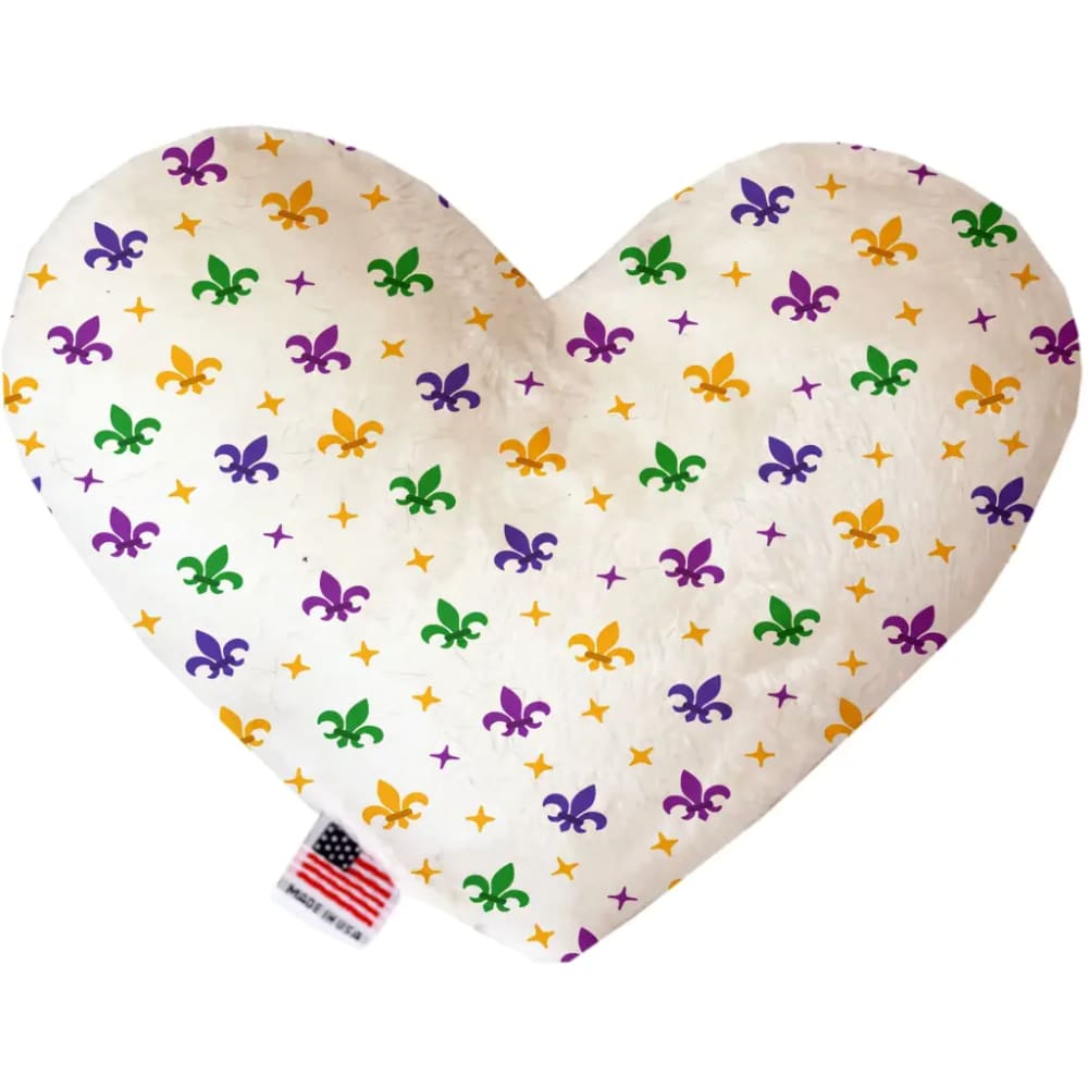 Confetti Fleur De Lis Mardi Gras Heart Dog Toy - Heart Dog