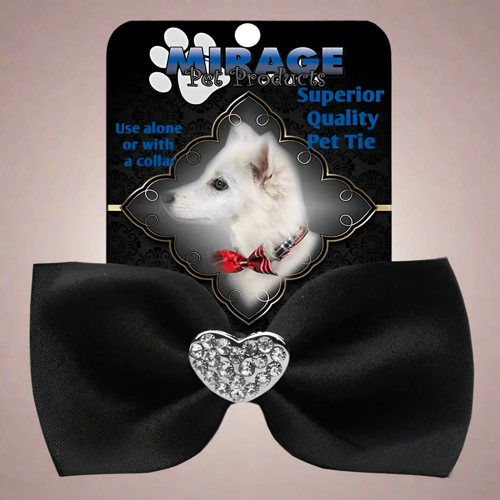 Crystal Heart Widget Pet Bowties - Pet Bow Tie