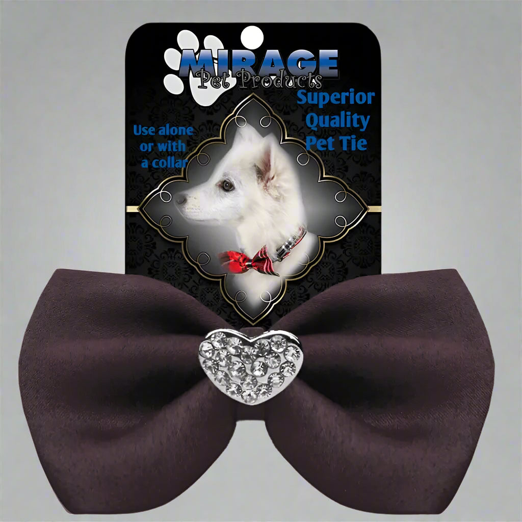 Crystal Heart Widget Pet Bowties - Pet Bow Tie