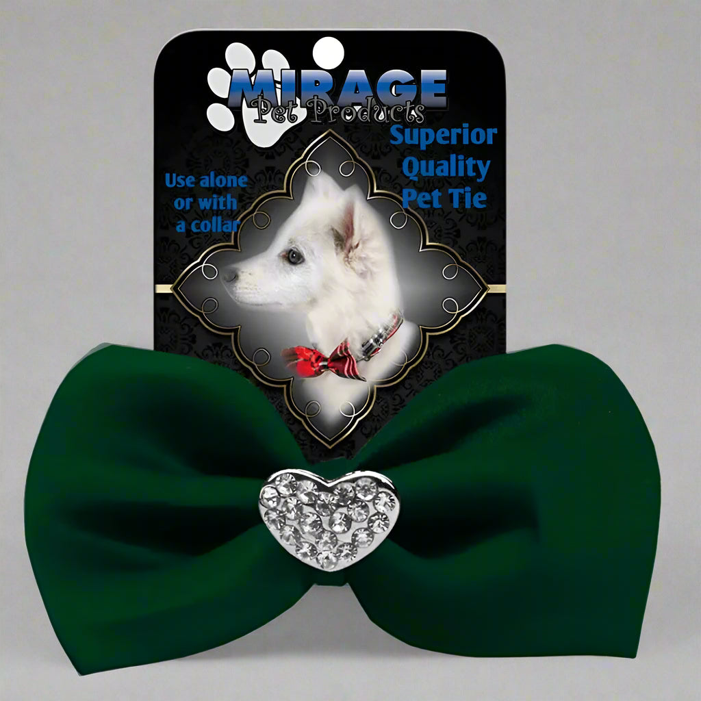 Crystal Heart Widget Pet Bowties - Pet Bow Tie