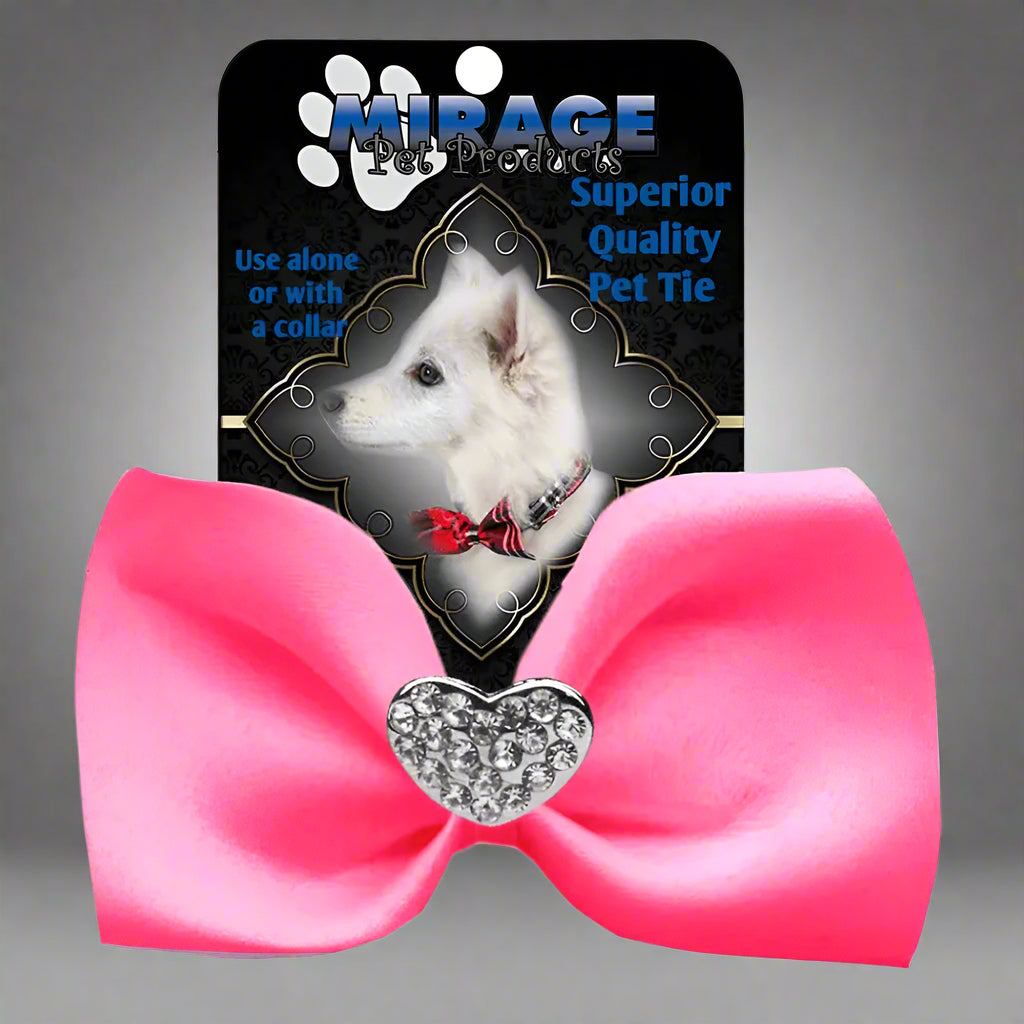 Crystal Heart Widget Pet Bowties - Pet Bow Tie