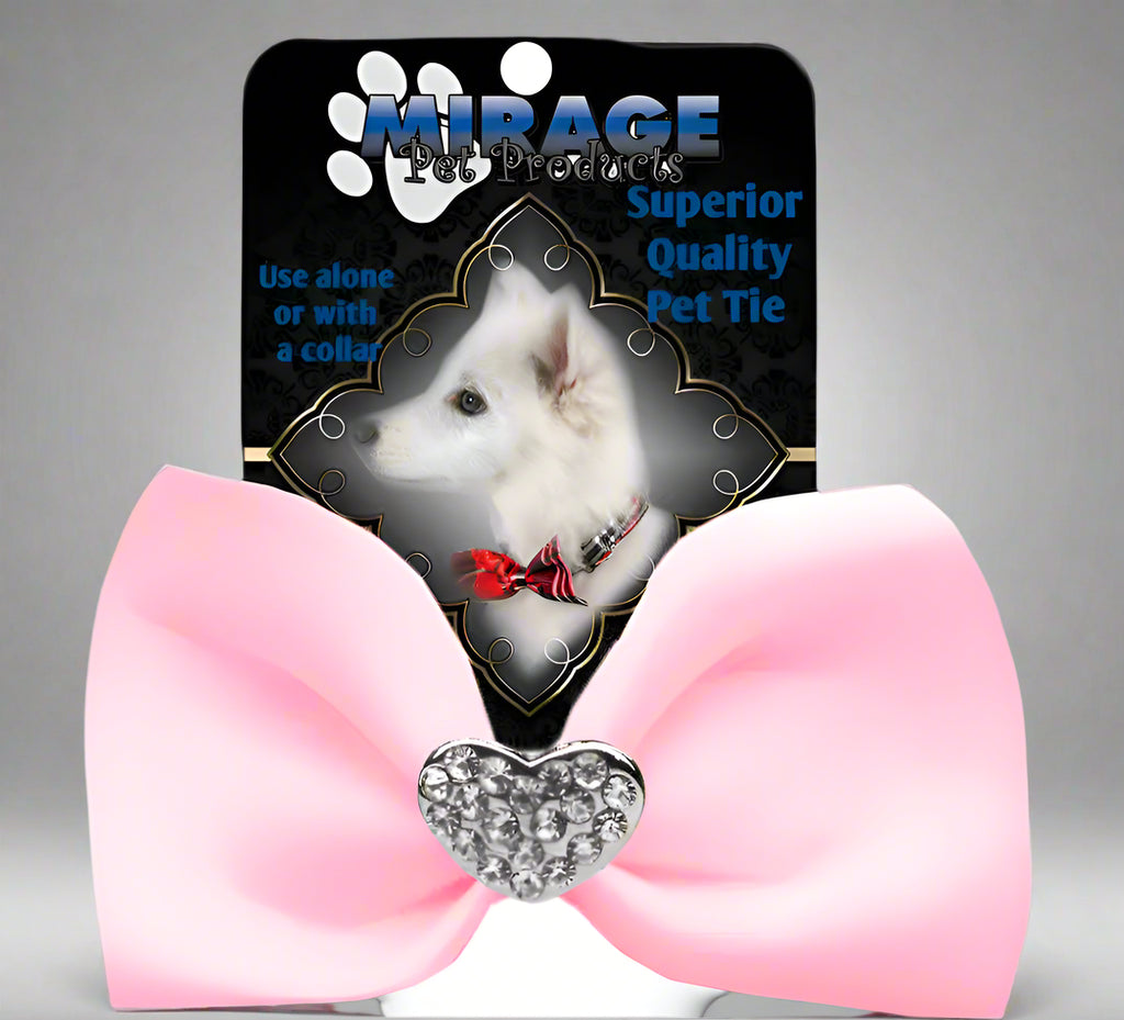 Crystal Heart Widget Pet Bowties - Pet Bow Tie