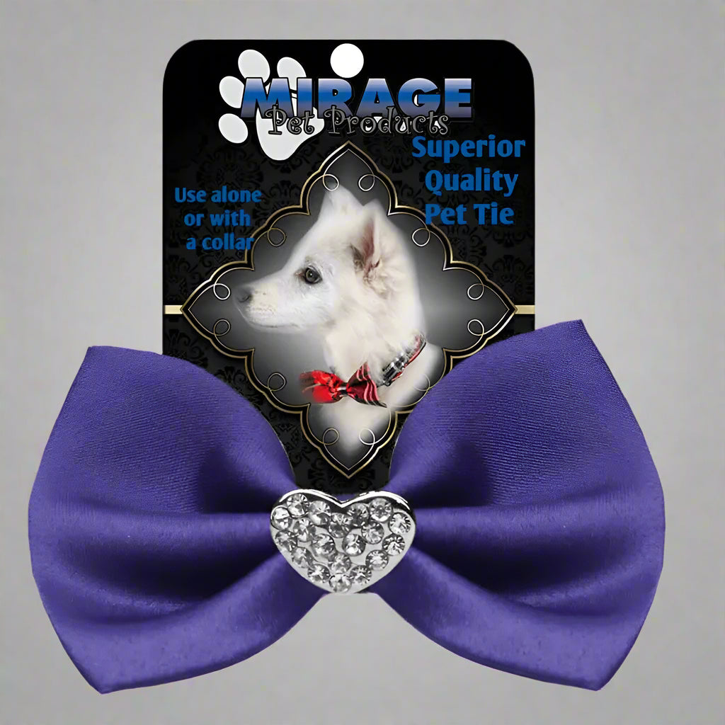 Crystal Heart Widget Pet Bowties - Pet Bow Tie