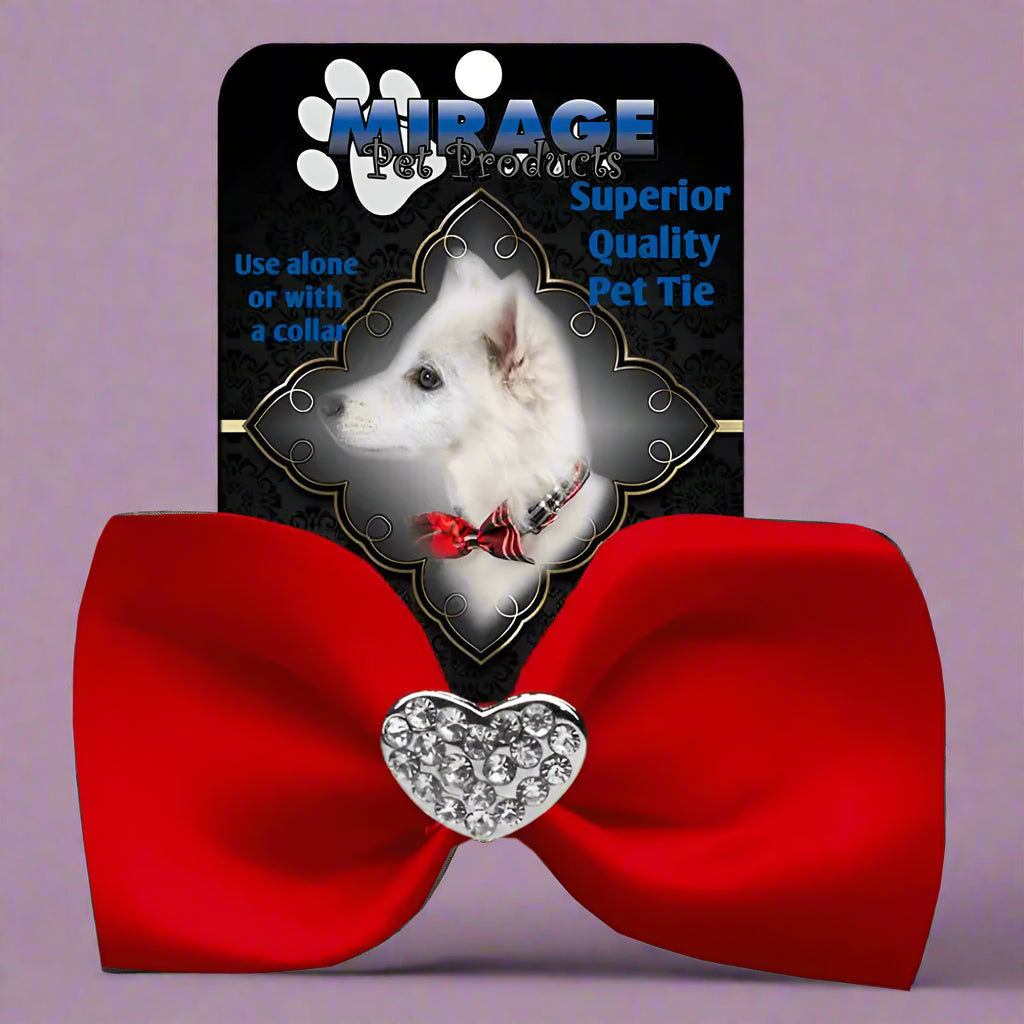 Crystal Heart Widget Pet Bowties - Bow Tie