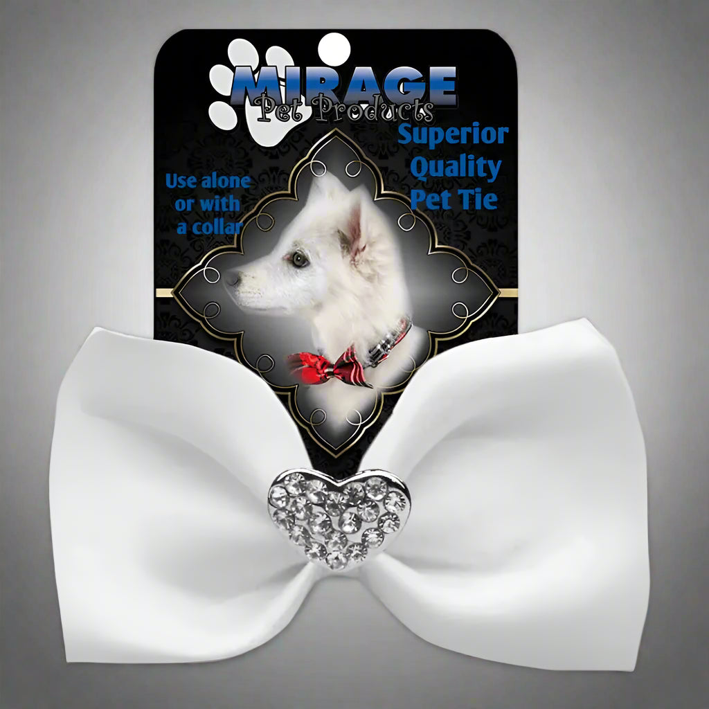 Crystal Heart Widget Pet Bowties - Pet Bow Tie