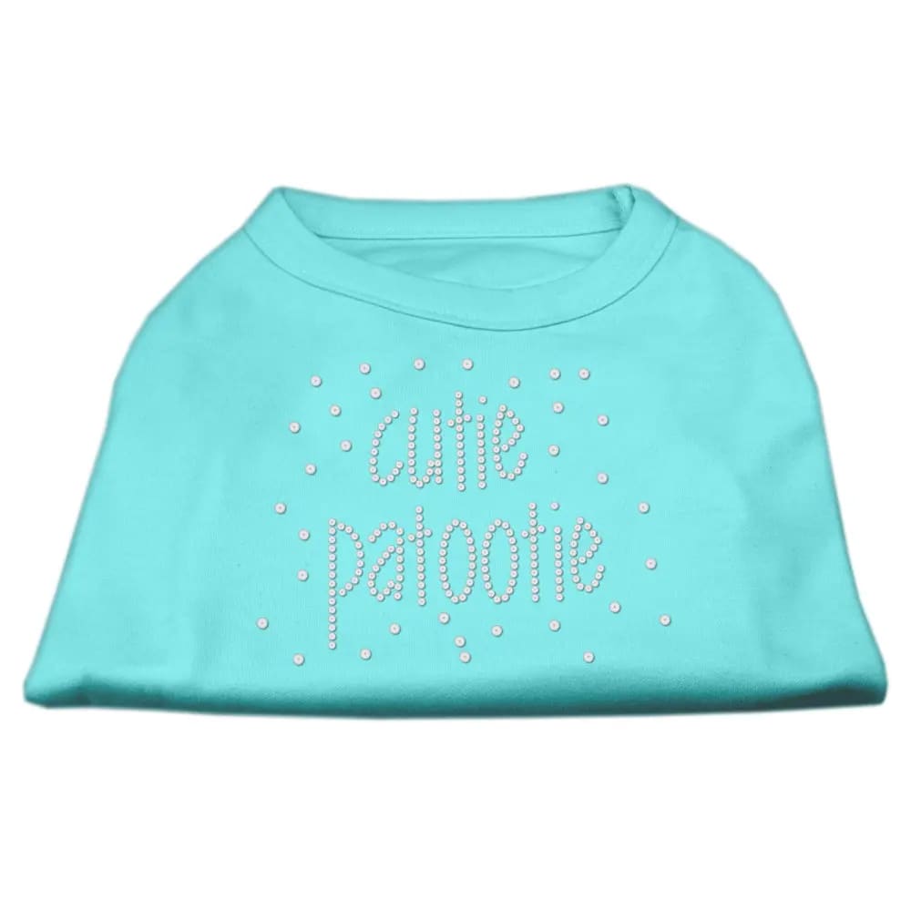 Cutie Patootie Rhinestone Dog Shirt - Pet Shirt