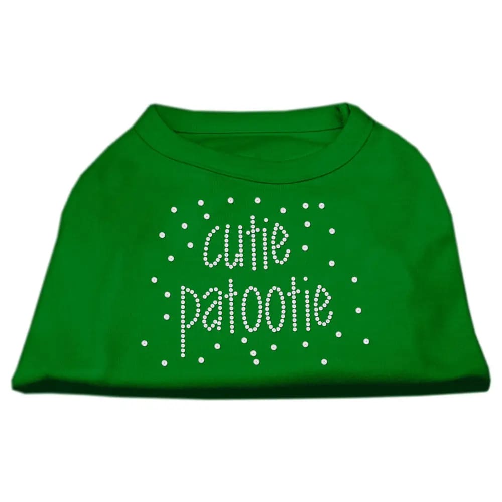 Cutie Patootie Rhinestone Dog Shirt - Pet Shirt