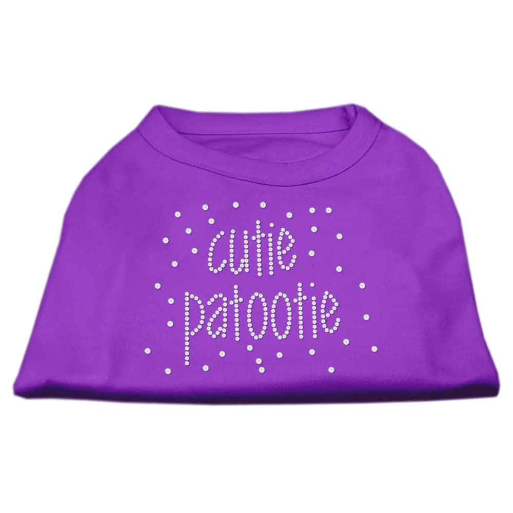 Cutie Patootie Rhinestone Dog Shirt - Pet Shirt