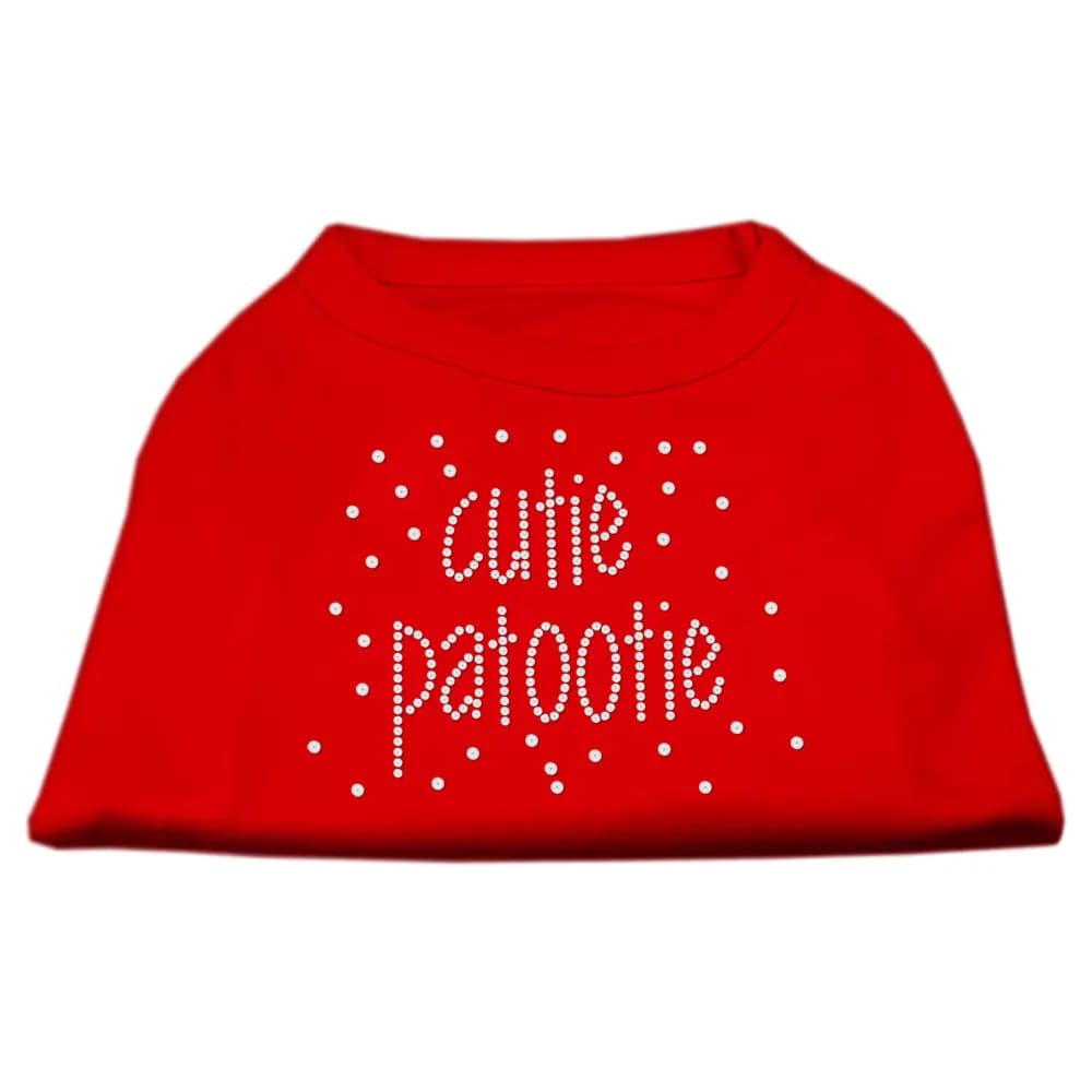 Cutie Patootie Rhinestone Dog Shirt - Pet Shirt