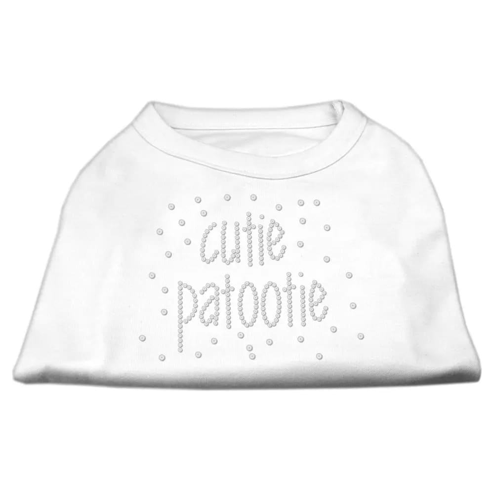 Cutie Patootie Rhinestone Dog Shirt - Pet Shirt