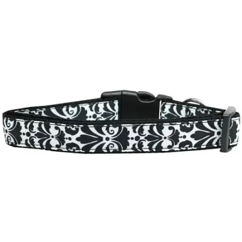 Damask Black Nylon Dog Collar and Leashes - Dog Collars