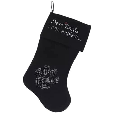 Dear Santa I Can Explain Rhinestone Velvet Christmas Pet