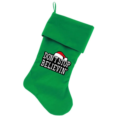 Don’t Stop Believin’ Screen Print Velvet Christmas Pet
