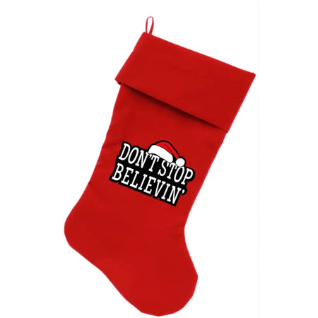 Don’t Stop Believin’ Screen Print Velvet Christmas Pet