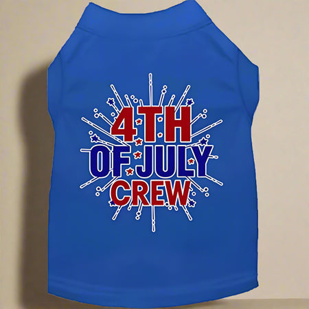 Fireworks 4th of July Crew Pet Shirt - Pet Shirt