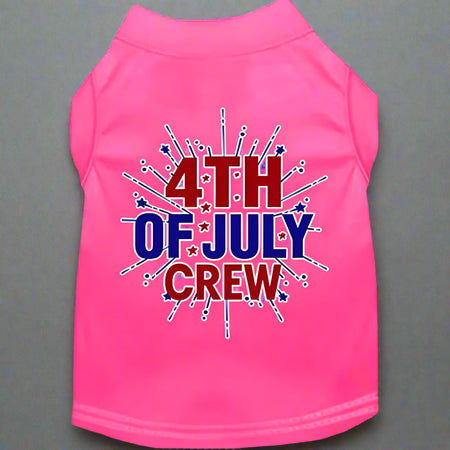Fireworks 4th of July Crew Pet Shirt - Pet Shirt