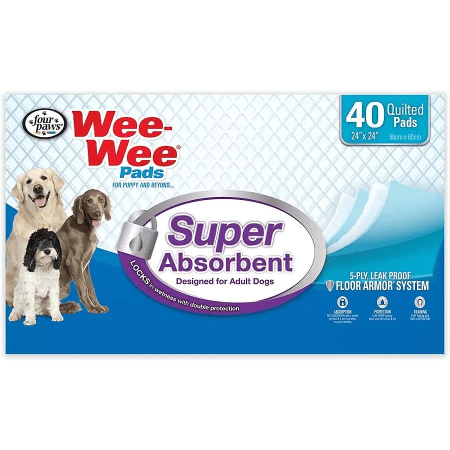 Four Paws Wee Wee Pads - Super Absorbent - Training Pads