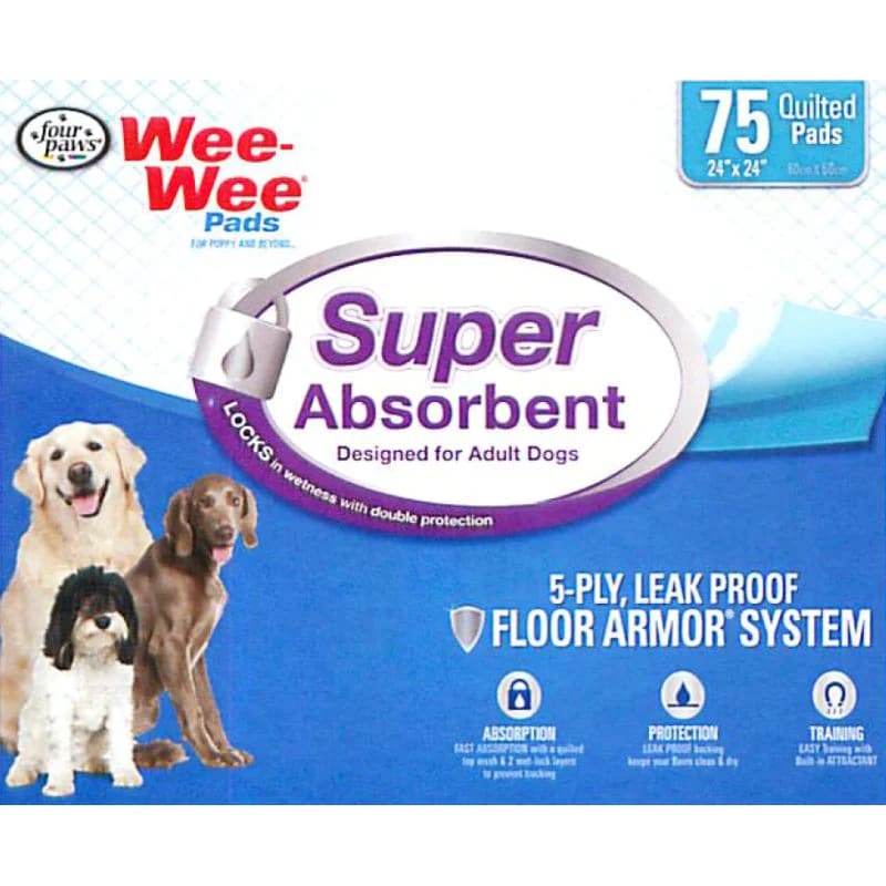 Four Paws Wee Wee Pads - Super Absorbent - Training Pads