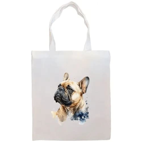Frenchie Canvas Tote Bag - Tote Bag