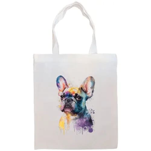 Frenchie Canvas Tote Bag - Tote Bag