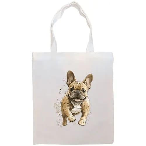 Frenchie Canvas Tote Bag - Tote Bag