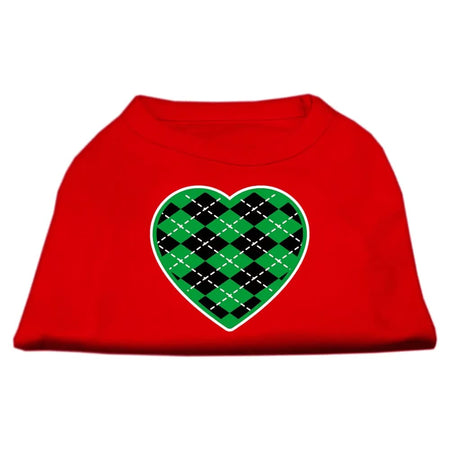 Green Argyle Heart Pet Shirt - Pet Shirt