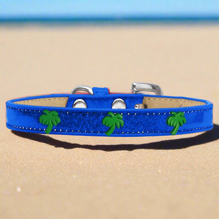 Green Palm Tree Widget Dog Collar Ice Cream - Dog Collars