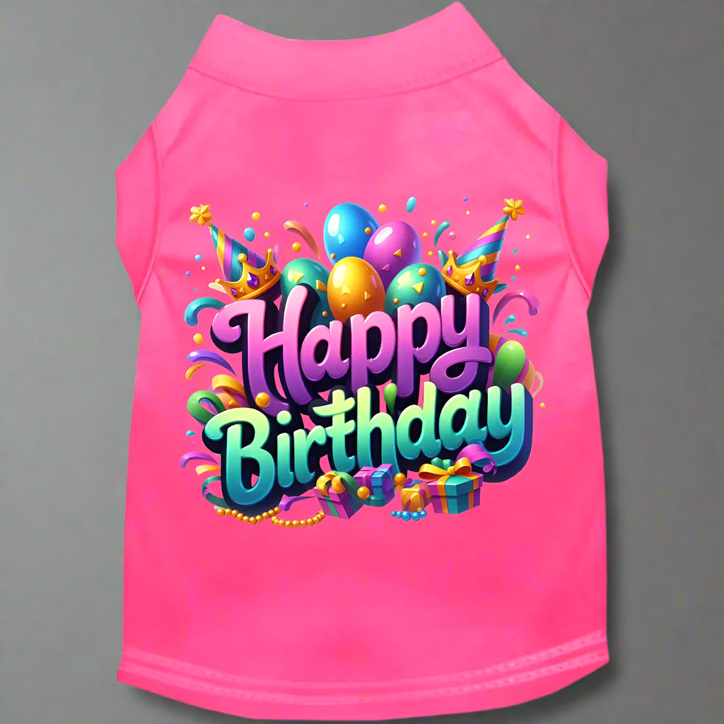 Happy Birthday Pet Shirt - Pet Shirt