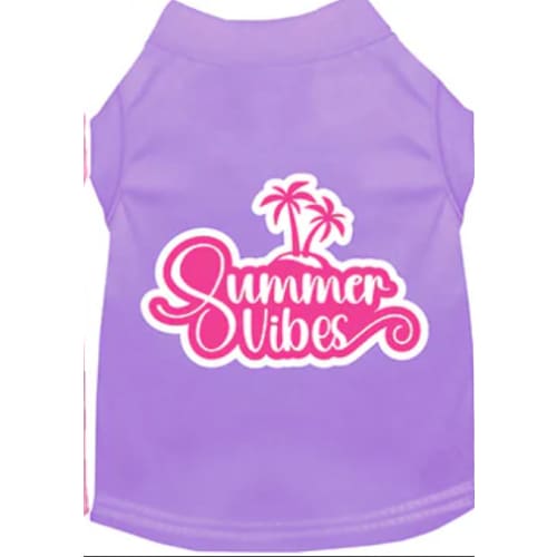 Hot Pink Summer Vibes Screen Print Pet Shirt - Screen Print