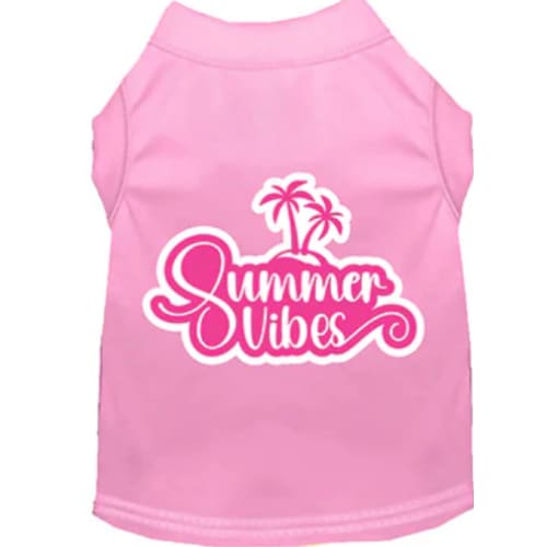 Hot Pink Summer Vibes Screen Print Pet Shirt - Screen Print