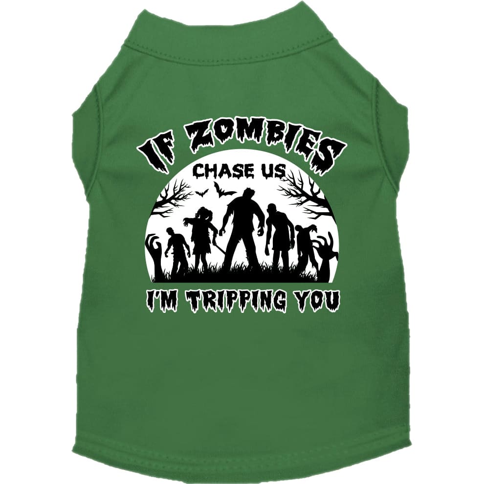 If Zombies Chase Us Screen Print Pet Shirt - Screen Print