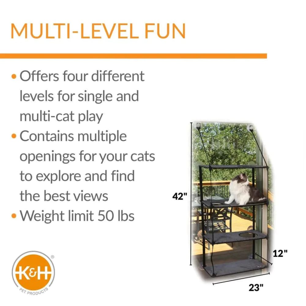 K&H Pet Products EZ Mount Window Kitty Sill Quad Stack